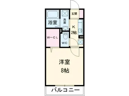 Tエテルネル(1K/1階)の間取り写真