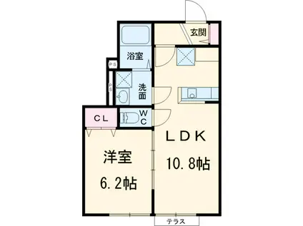 シャルマンビエット(1LDK/1階)の間取り写真