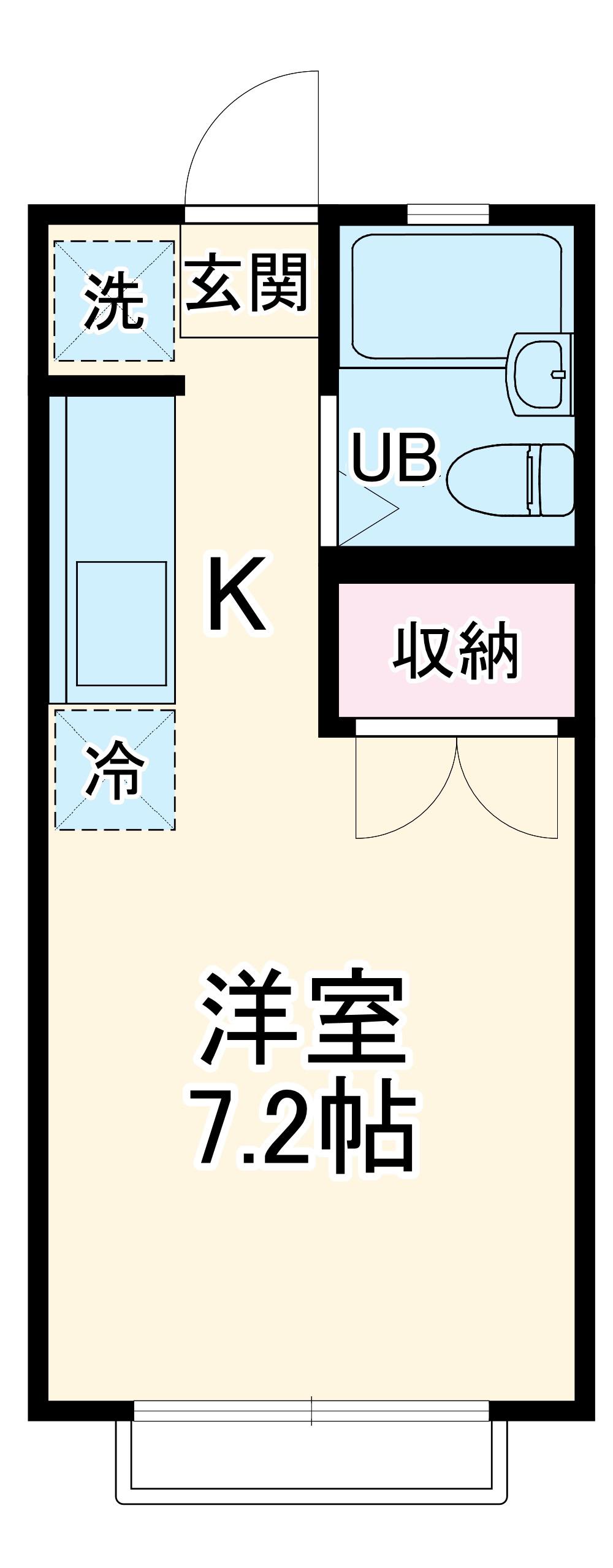 サニ-ヒルズ(1K/1階)の間取り写真