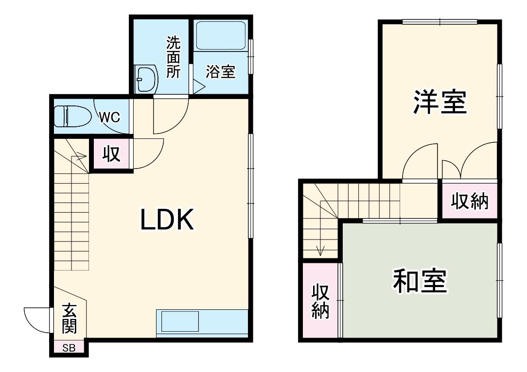 テラス柔(2LDK)の間取り写真