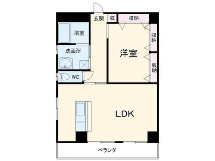 HIトピア富士(1LDK/4階)の間取り写真