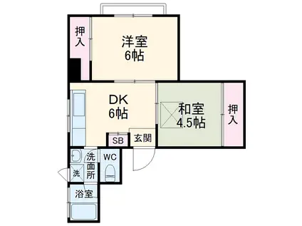 シティハウス鈴木(2DK/3階)の間取り写真