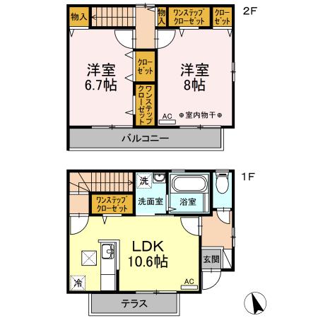 アイランドＡ(2LDK)の間取り写真