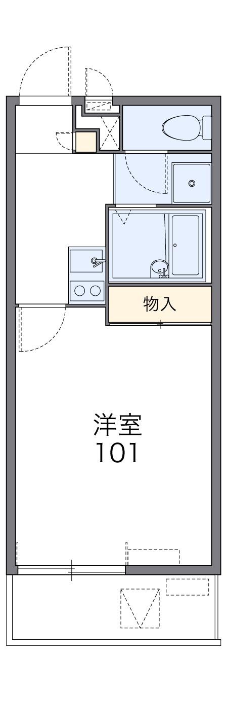 レオパレスYAMAZAKI(1K/1階)の間取り写真