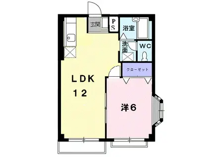 フラワーヴィレッジ(1LDK/2階)の間取り写真