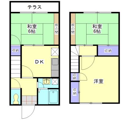 ヴェルドナールＡ(3K)の間取り写真