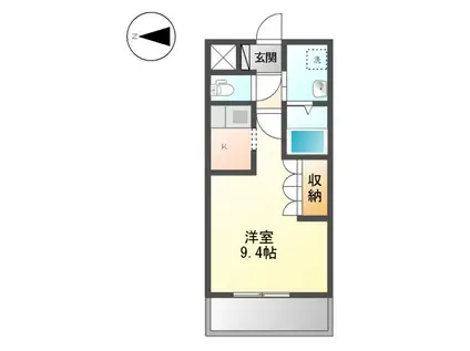 グランチェスタ(1K/2階)の間取り写真