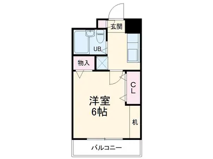 サンルミエール(1K/3階)の間取り写真