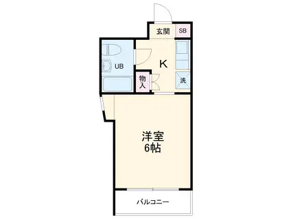 ジョイフル百合ヶ丘(ワンルーム/3階)の間取り写真