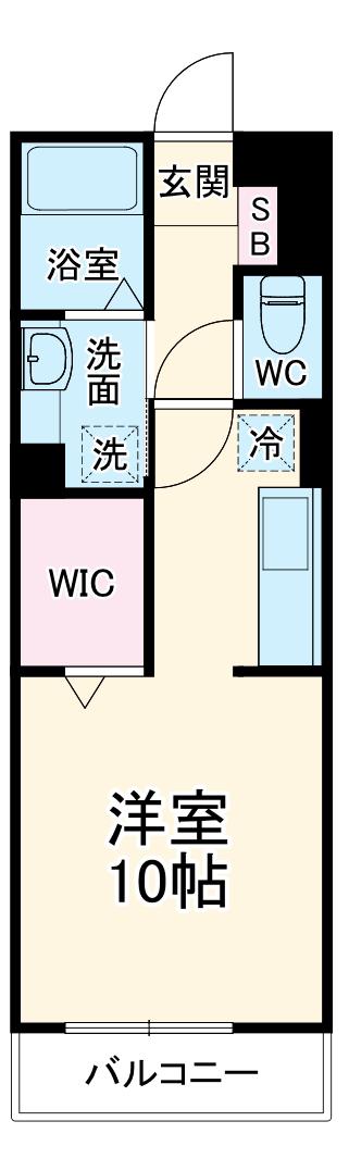 メルヴェーユ花水木1(ワンルーム/3階)の間取り写真