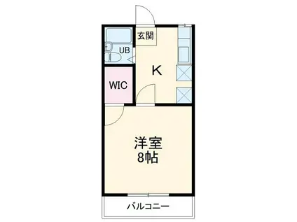 ミルキーコート(1K/1階)の間取り写真