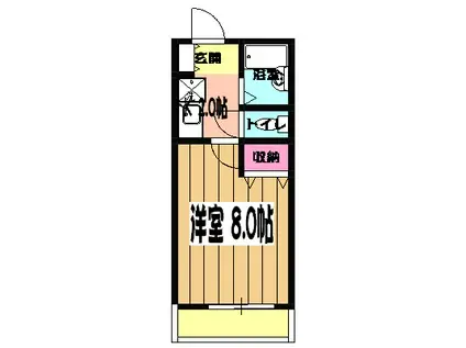 メゾンサンルーツ(1K/1階)の間取り写真