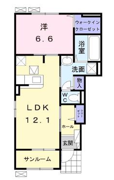 シュティルⅡ(1LDK/1階)の間取り写真