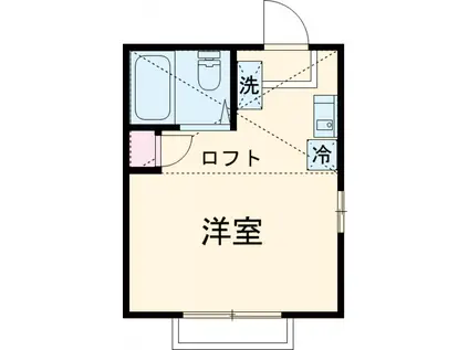 ハイム桜丘(ワンルーム/2階)の間取り写真