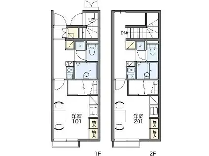レオパレス和(1K/2階)の間取り写真