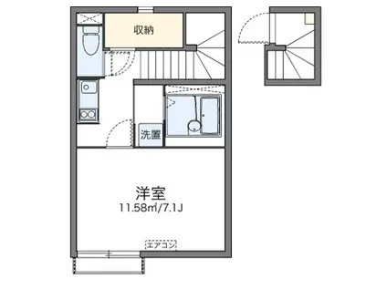レオネクスト桜里(1K/2階)の間取り写真