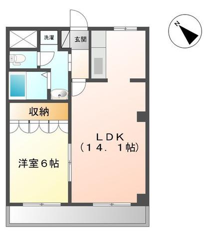 ノーザンライツⅡ(1LDK/2階)の間取り写真