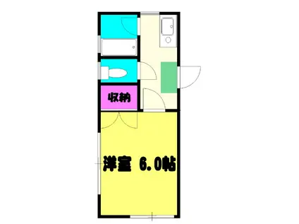 ドミールアイボリー(1K/1階)の間取り写真