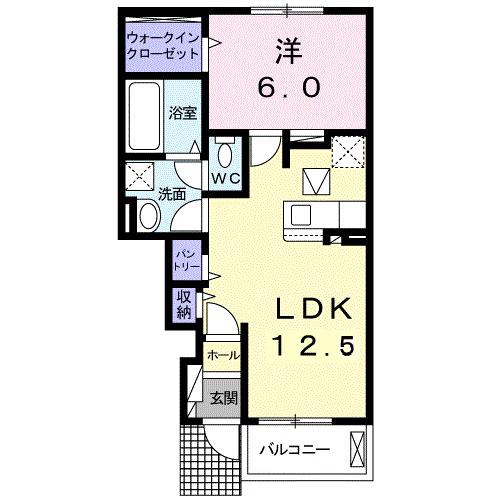 東北本線 栗橋駅 徒歩28分 2階建 築6年(1LDK/1階)の間取り写真