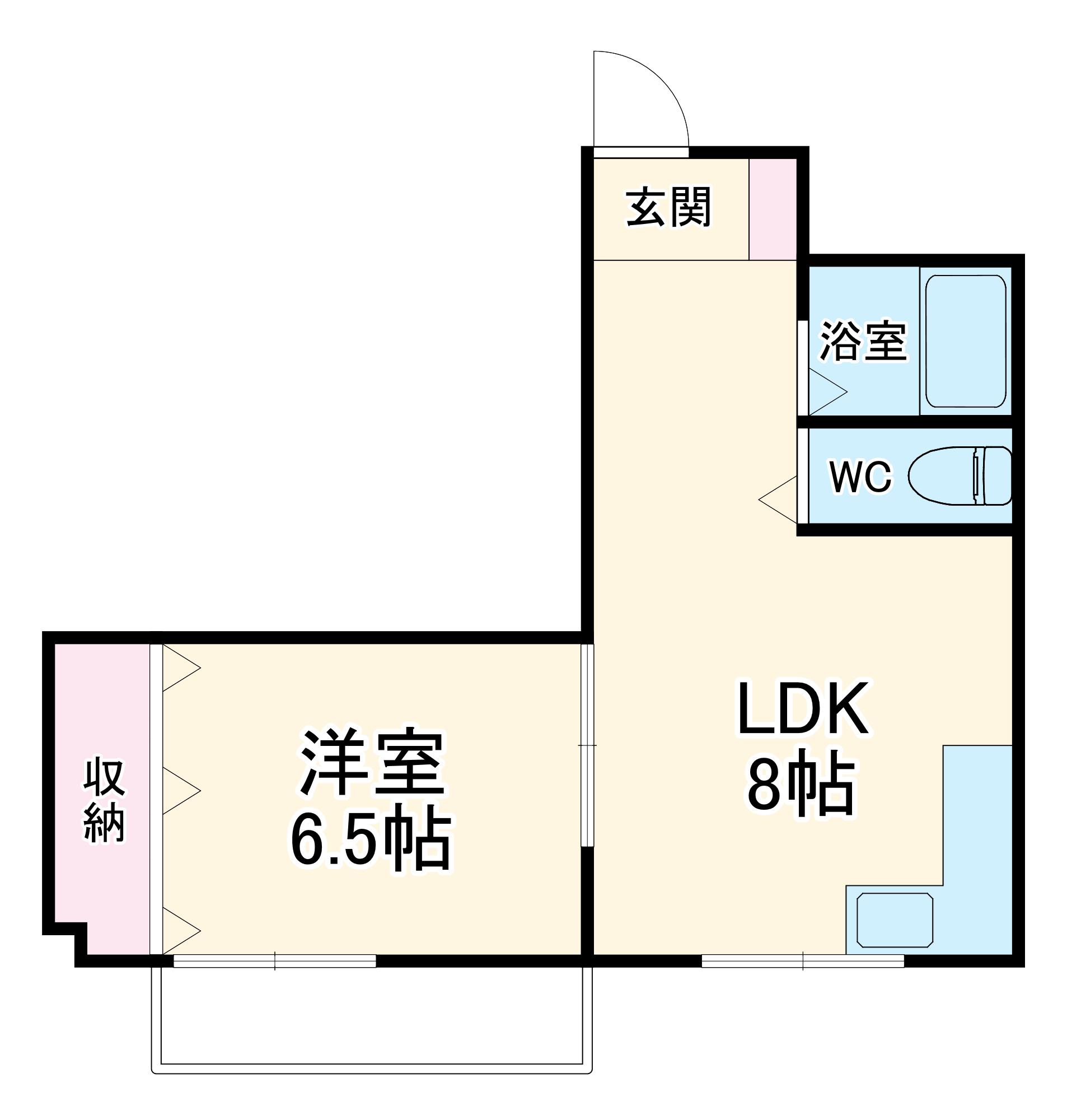 南町コーポビアネーズ(1DK/3階)の間取り写真