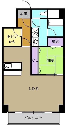 チサンマンション一社(1SLDK/5階)の間取り写真