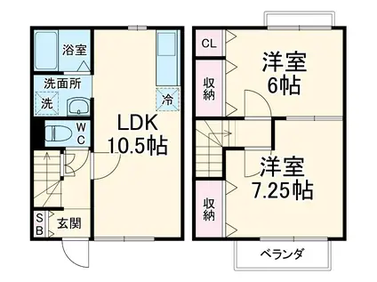 グランシャリオ(2LDK)の間取り写真