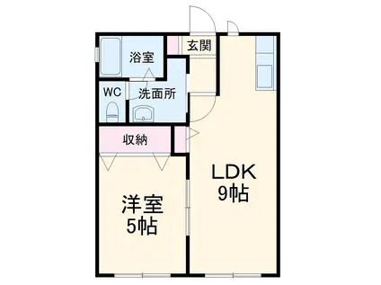 ハイツクレバー(1LDK/1階)の間取り写真