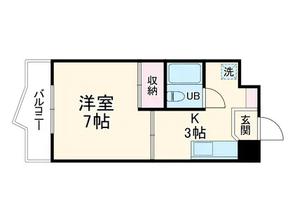 TJハイツ住吉(1K/4階)の間取り写真