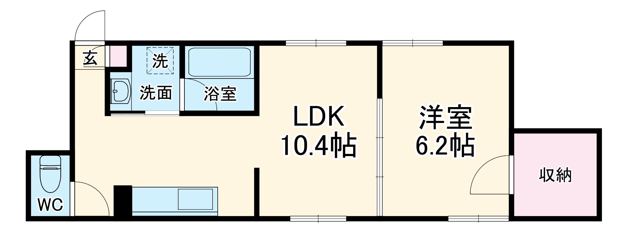 PORTOFINO(1LDK/1階)の間取り写真