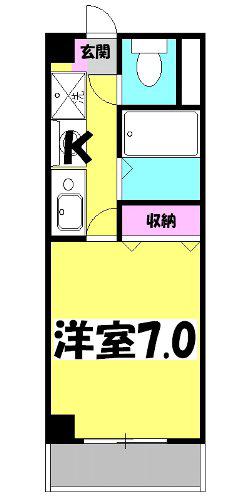 アーバンS(1K/7階)の間取り写真