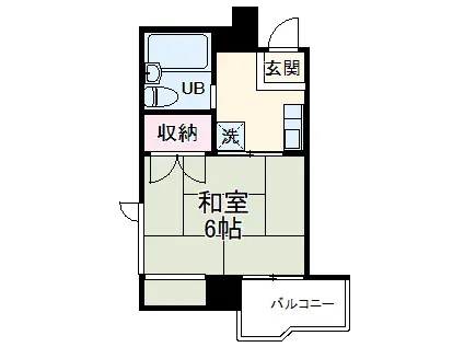 カーサベルデ(1K/3階)の間取り写真