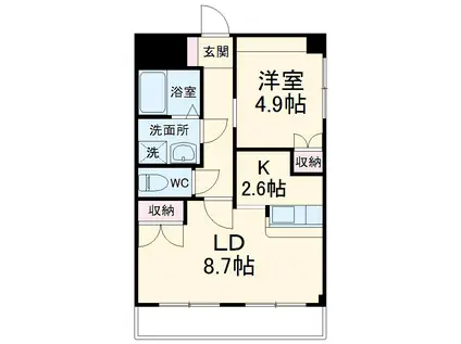 マリアージュ・R(1LDK/1階)の間取り写真