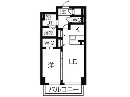 アルス松原(1LDK/8階)の間取り写真