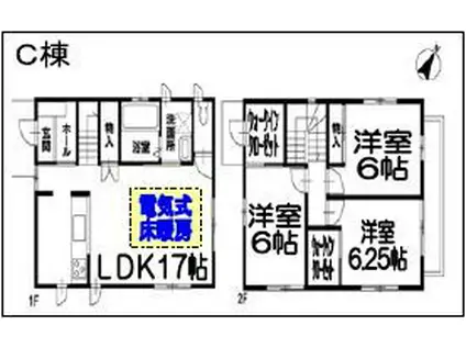 千葉都市モノレール 天台駅 徒歩7分 2階建 築13年(3SLDK)の間取り写真