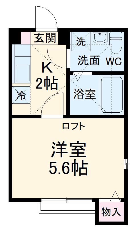 ソレイユ追浜(1K/1階)の間取り写真