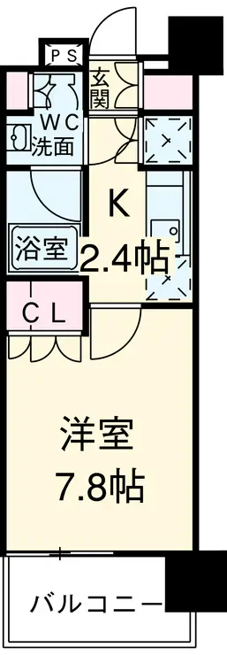 ヒューリックレジデンス千葉中央 7階階 間取り