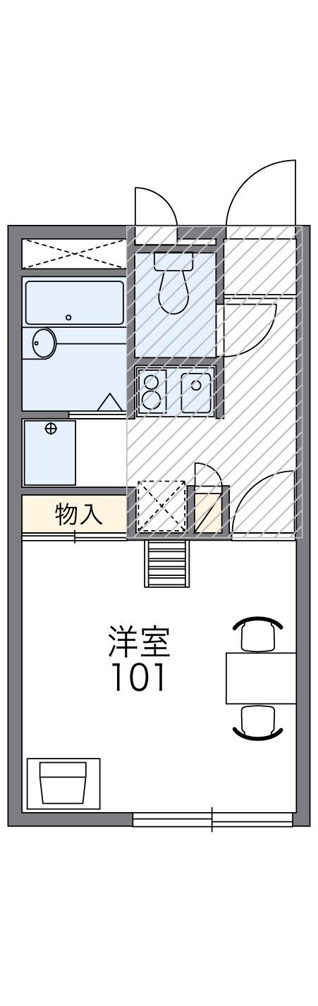レオパレスコンプリートY(1K/2階)の間取り写真