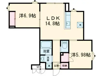 MG.PLAZA(2LDK/1階)の間取り写真