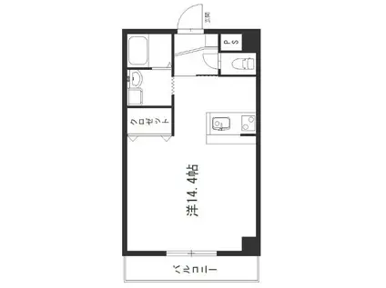 Nハイヒルズ(1K/2階)の間取り写真