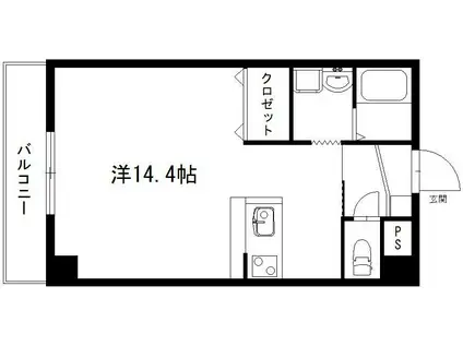 Nハイヒルズ(1K/3階)の間取り写真