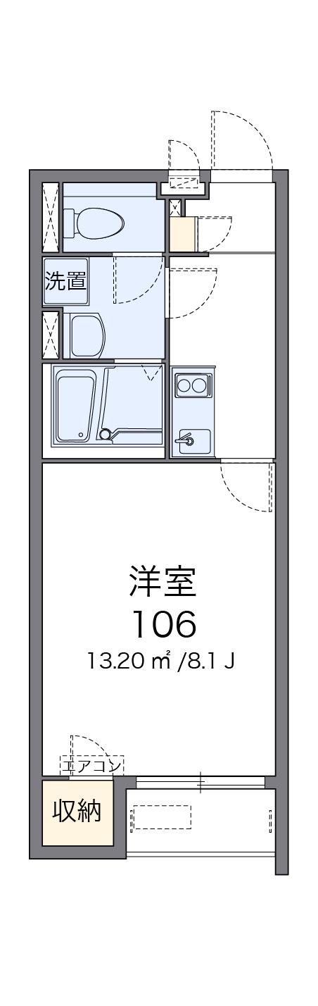 クレイノバンブー グローブ(1K/2階)の間取り写真