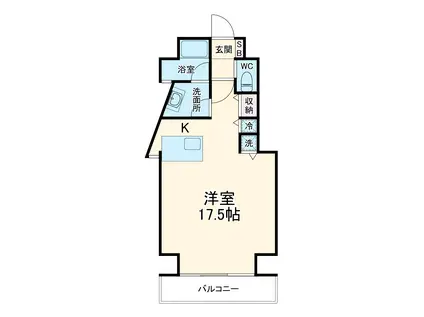 TERZO(ワンルーム/4階)の間取り写真