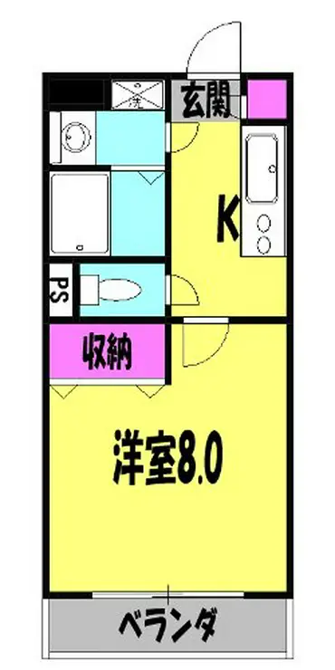 シャンティ 4階階 間取り