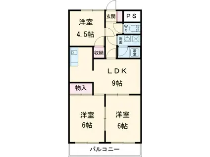 マミエール(3LDK/2階)の間取り写真