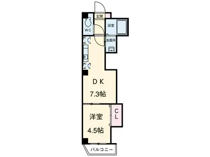 PUNAHELE(1DK/3階)の間取り写真