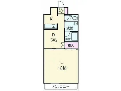 MP Ⅹ番館(1DK/7階)の間取り写真