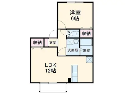 グランドメゾン(1LDK/2階)の間取り写真