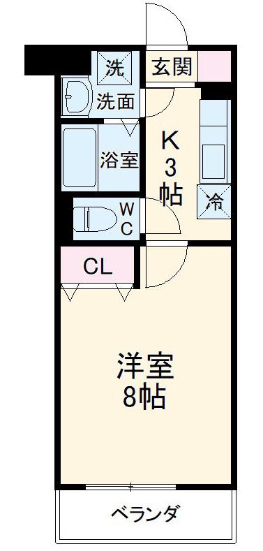 アーベント(1K/1階)の間取り写真
