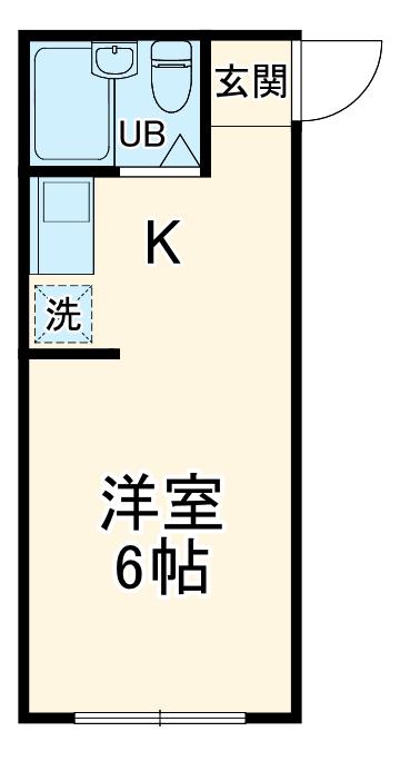 エクレール21(ワンルーム/2階)の間取り写真