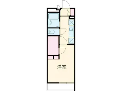 レオパレス氷川台さくらガーデン(1K/1階)の間取り写真